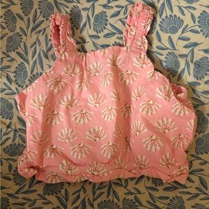 Crewcuts Pink Shell Patterned Top